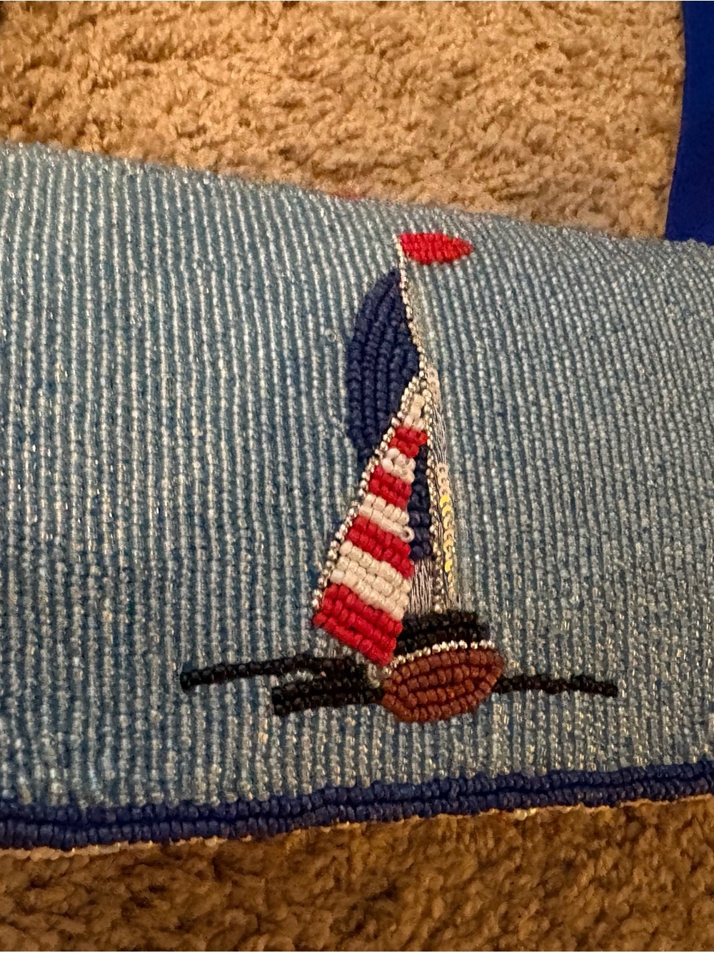 Beaded Sailboat Shoulder Bag - Picture 2 of 10